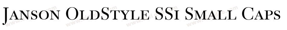 Janson OldStyle SSi Small Caps字体转换